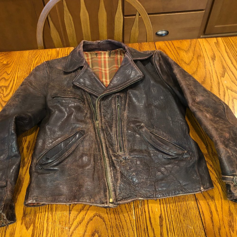 Leather Motorcycle jacket, 1950s